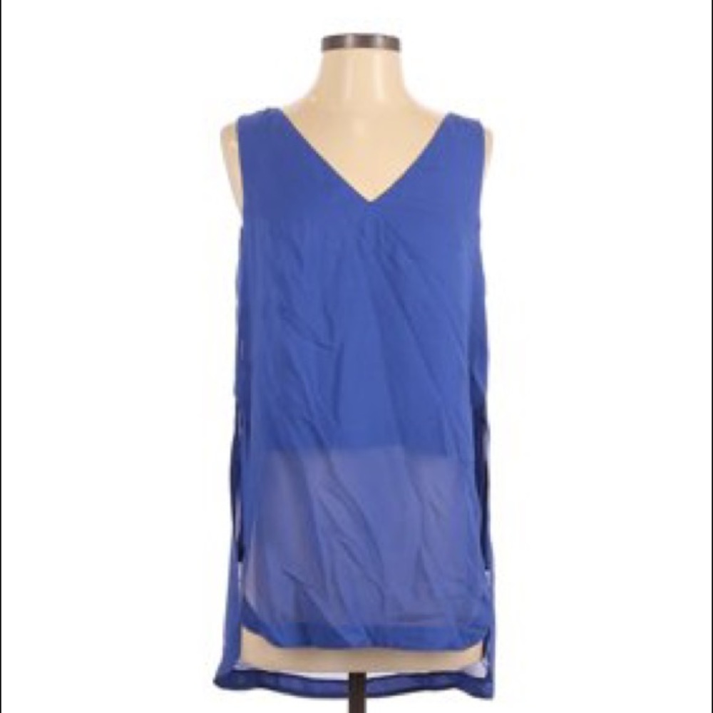Robert Rodriguez royal blue silk top
